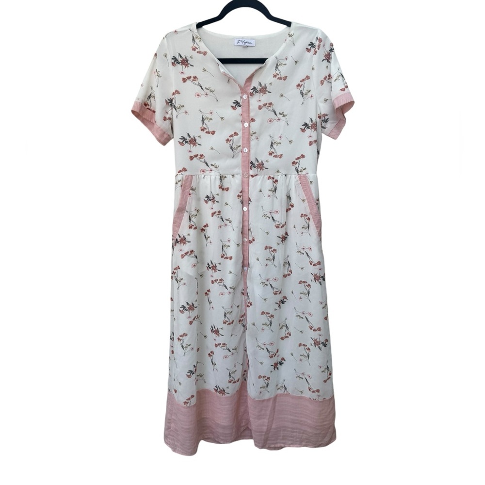 Polagram Floral Shirtdress size Medium